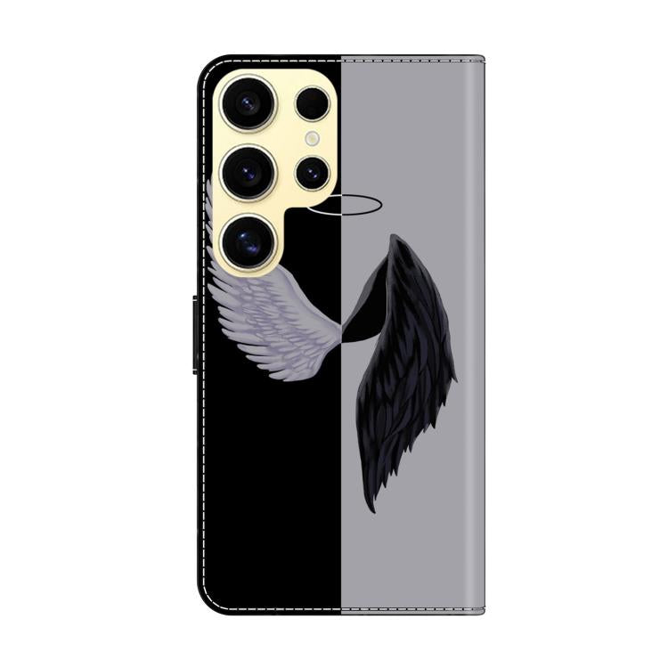 For Samsung Galaxy S22 Ultra 5G Crystal-Like Painted Vegan Leather Phone Case