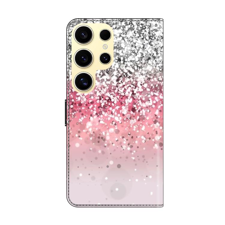 For Samsung Galaxy S22 Ultra 5G Crystal-Like Painted Vegan Leather Phone Case