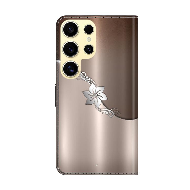 For Samsung Galaxy S22 Ultra 5G Crystal-Like Painted Vegan Leather Phone Case