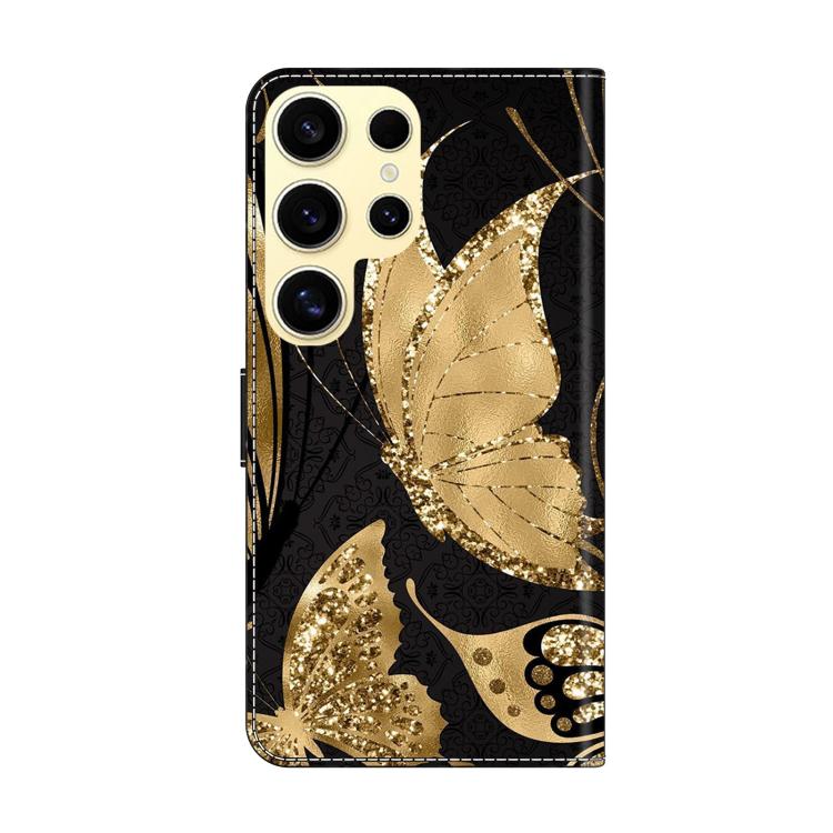 For Samsung Galaxy S22 Ultra 5G Crystal-Like Painted Vegan Leather Phone Case