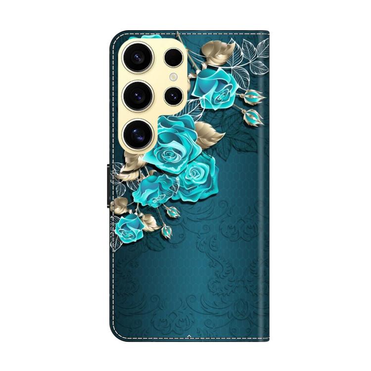 For Samsung Galaxy S24 Ultra 5G Crystal-Like Painted Vegan Leather Phone Case