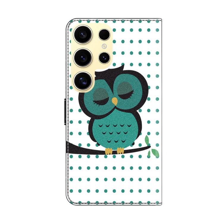 For Samsung Galaxy S24 Ultra 5G Crystal-Like Painted Vegan Leather Phone Case
