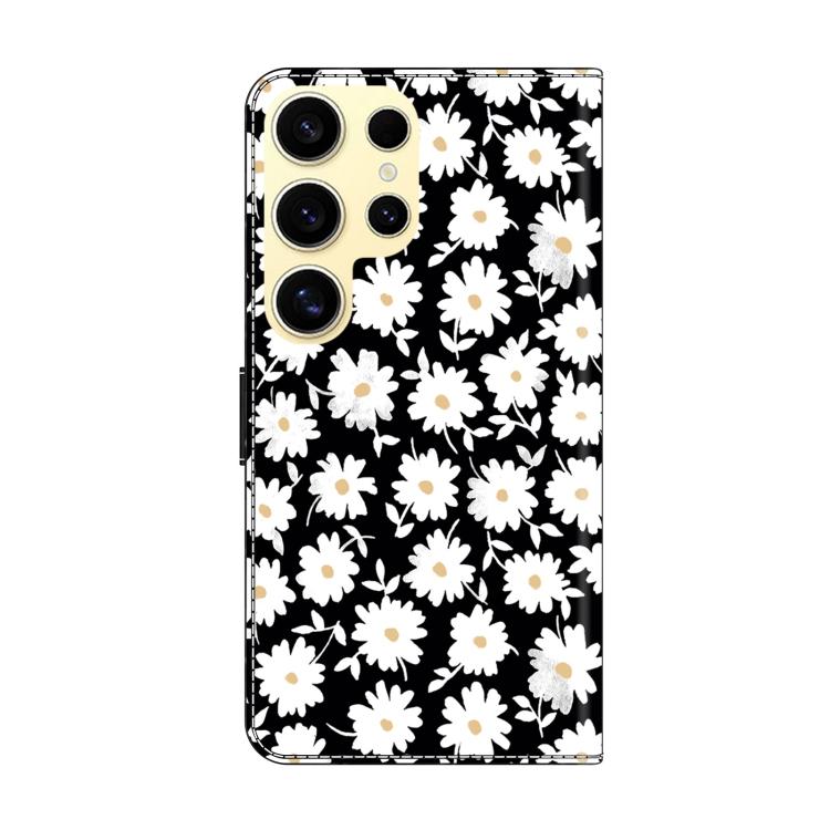 For Samsung Galaxy S24 Ultra 5G Crystal-Like Painted Vegan Leather Phone Case