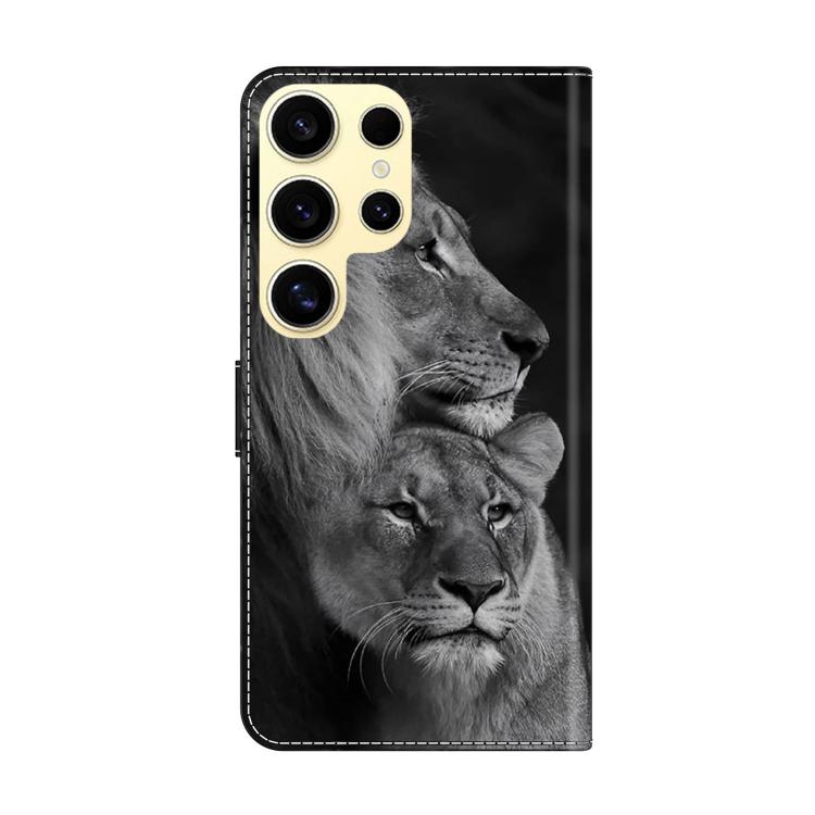 For Samsung Galaxy S24 Ultra 5G Crystal-Like Painted Vegan Leather Phone Case