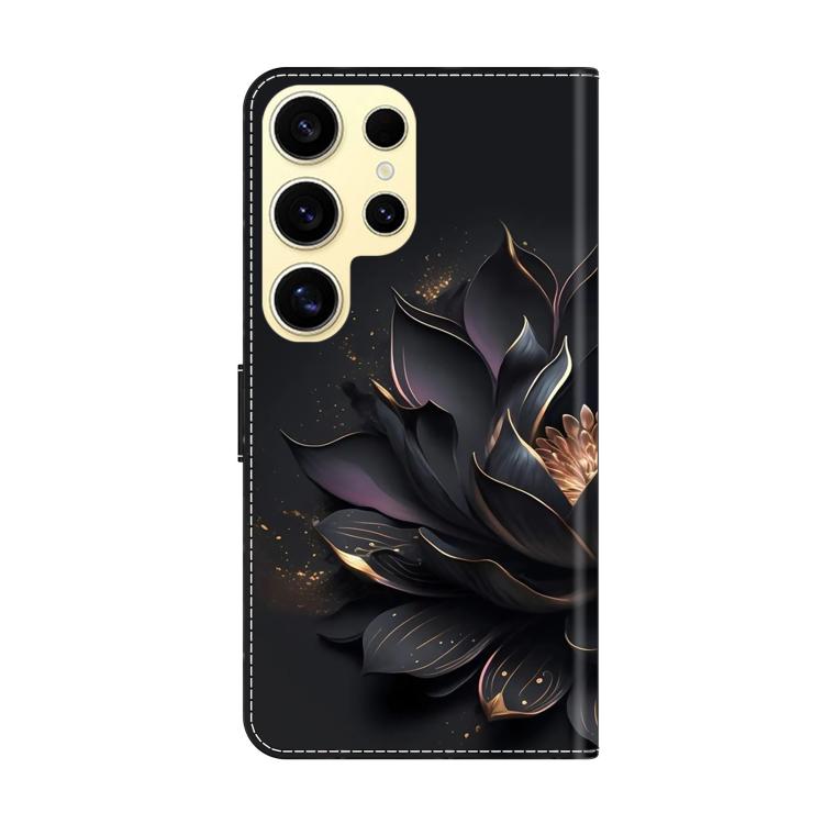 For Samsung Galaxy S24 Ultra 5G Crystal-Like Painted Vegan Leather Phone Case