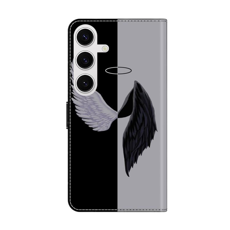 For Samsung Galaxy S24 5G Crystal-Like Painted Vegan Leather Phone Case