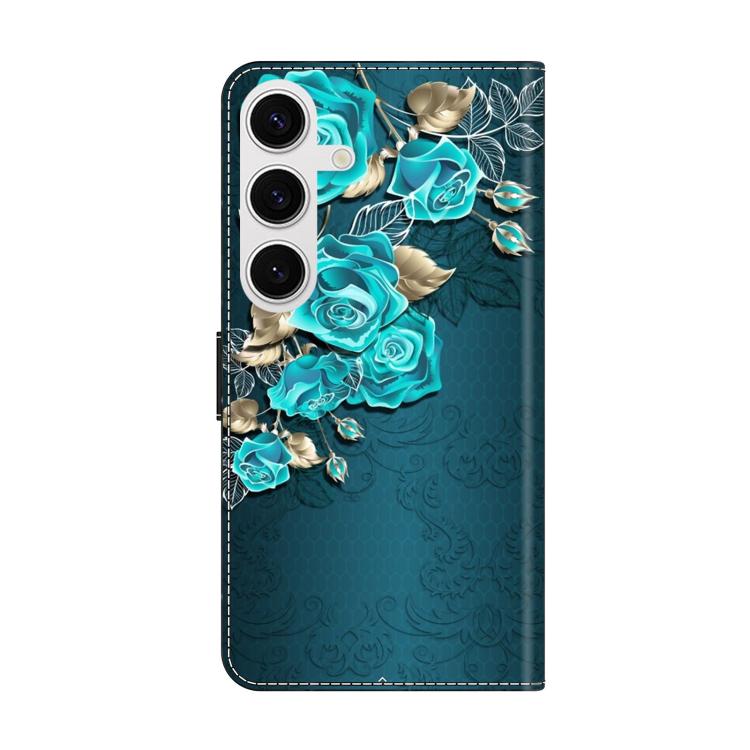 For Samsung Galaxy S24 5G Crystal-Like Painted Vegan Leather Phone Case
