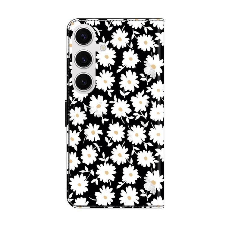 For Samsung Galaxy S24 5G Crystal-Like Painted Vegan Leather Phone Case