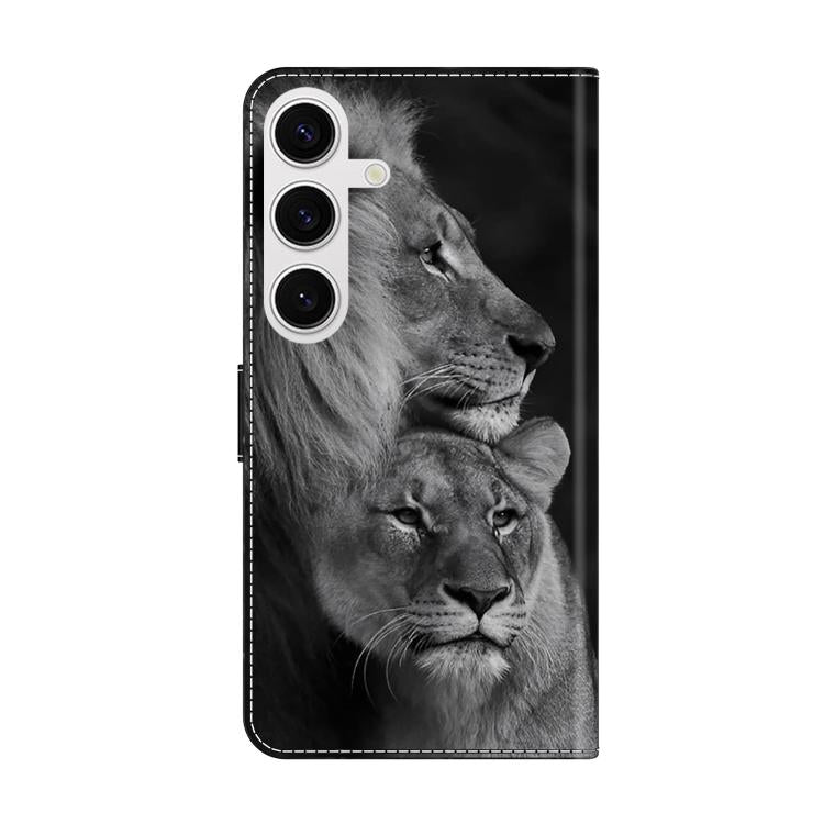 For Samsung Galaxy S24 5G Crystal-Like Painted Vegan Leather Phone Case