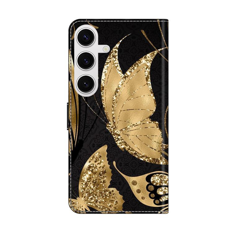 For Samsung Galaxy S25 5G Crystal-Like Painted Vegan Leather Phone Case