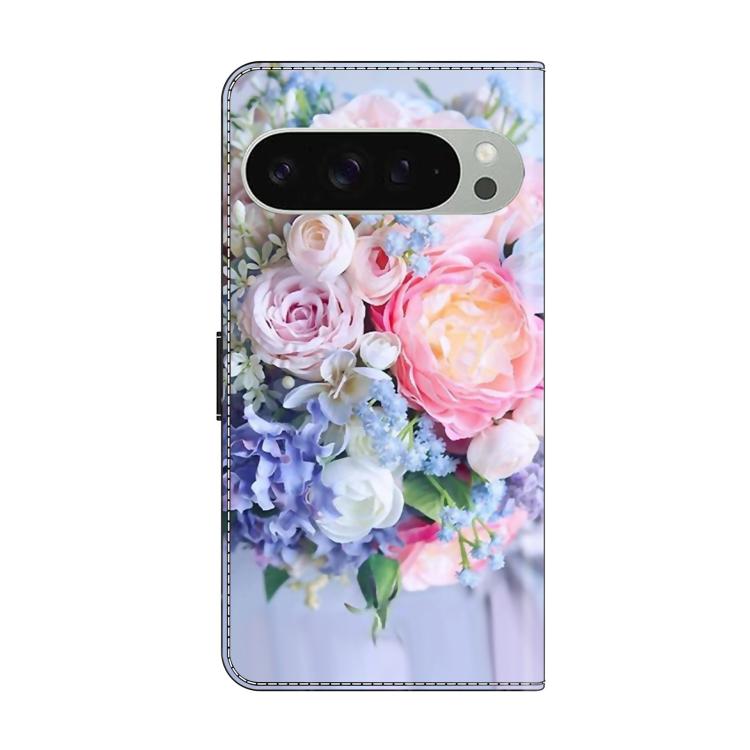 For Google Pixel 9 Pro Crystal-Like Painted Vegan Leather Phone Case