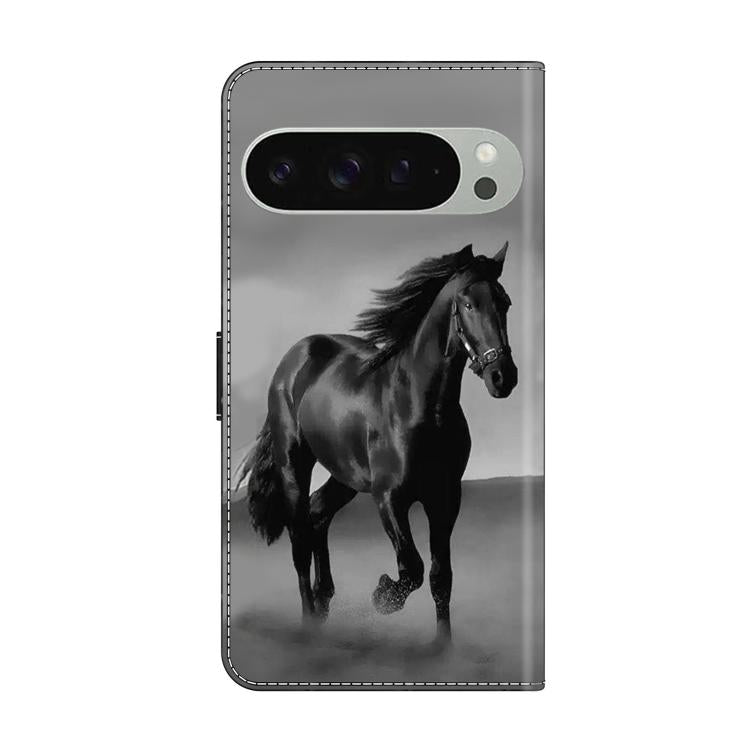 For Google Pixel 9 Pro Crystal-Like Painted Vegan Leather Phone Case