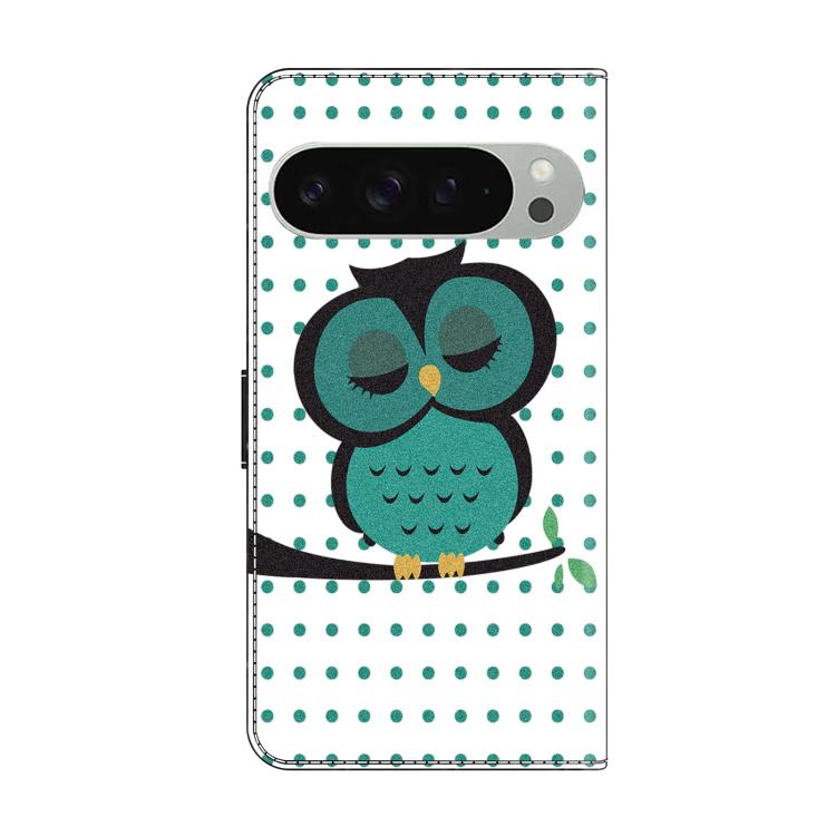 For Google Pixel 9 Pro Crystal-Like Painted Vegan Leather Phone Case