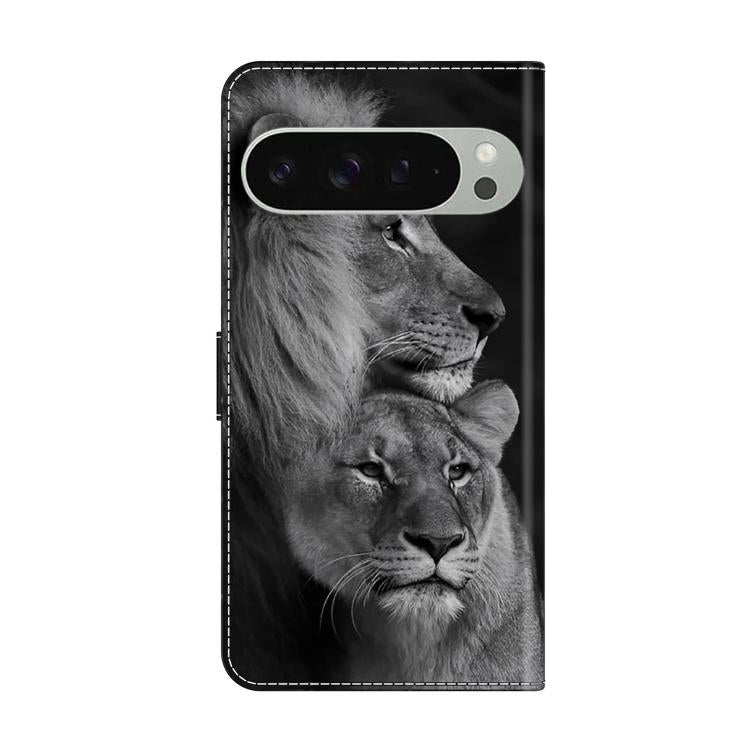 For Google Pixel 9 Pro Crystal-Like Painted Vegan Leather Phone Case