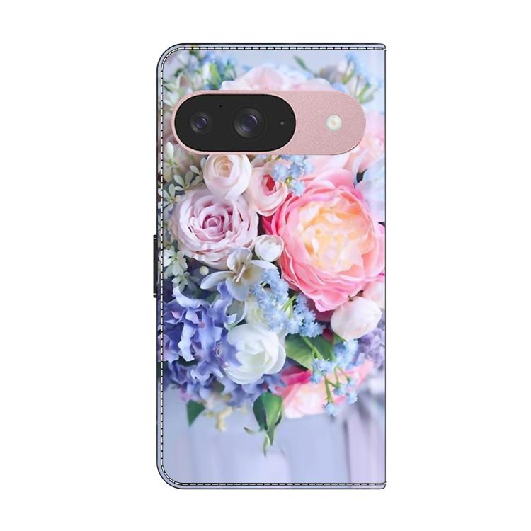 For Google Pixel 9 Crystal-Like Painted Vegan Leather Phone Case