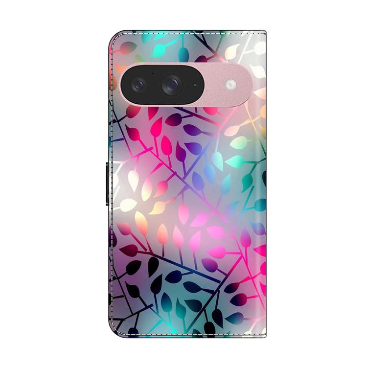 For Google Pixel 9 Crystal-Like Painted Vegan Leather Phone Case