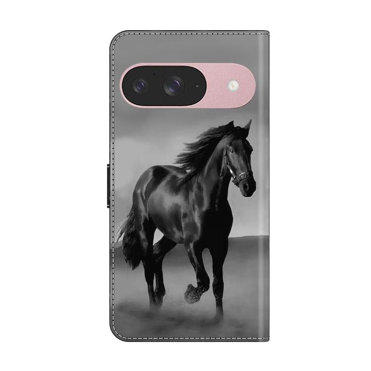For Google Pixel 9 Crystal-Like Painted Vegan Leather Phone Case