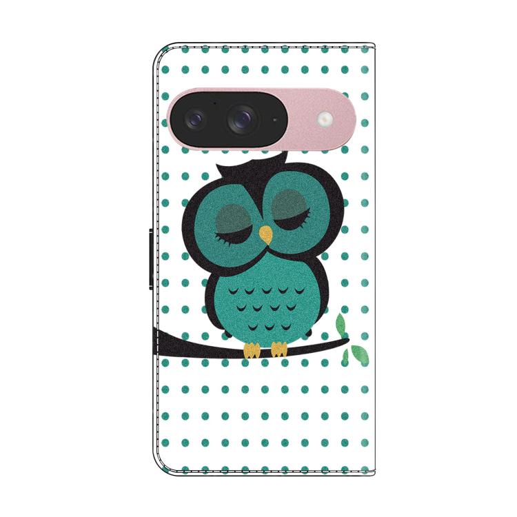 For Google Pixel 9 Crystal-Like Painted Vegan Leather Phone Case
