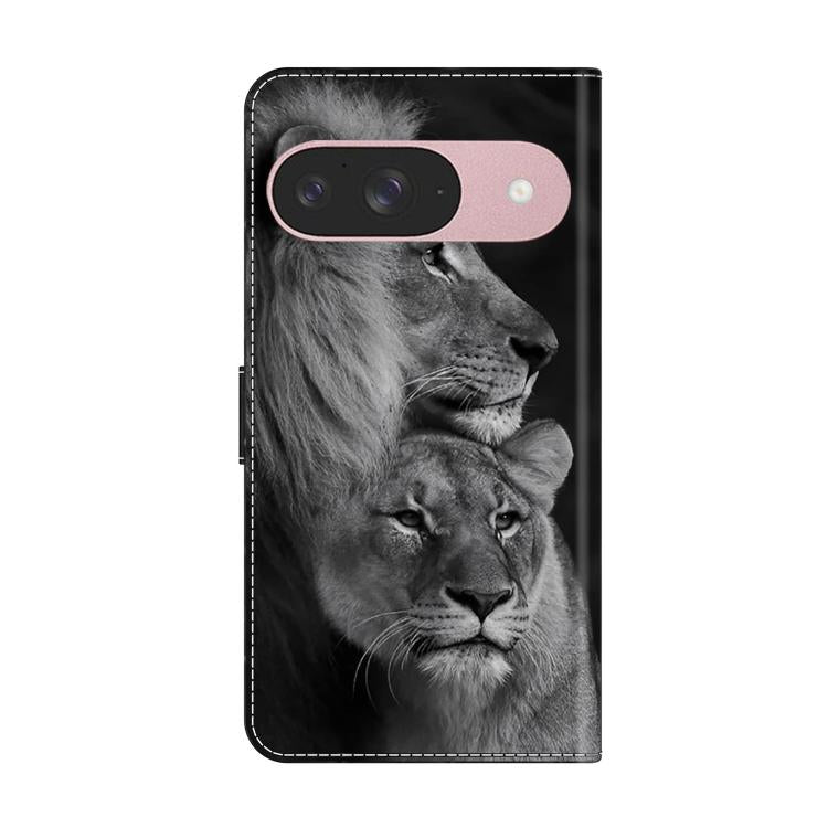 For Google Pixel 9 Crystal-Like Painted Vegan Leather Phone Case