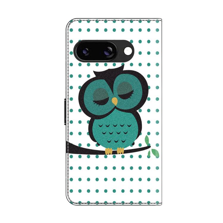 For Google Pixel 9a Crystal-Like Painted Vegan Leather Phone Case