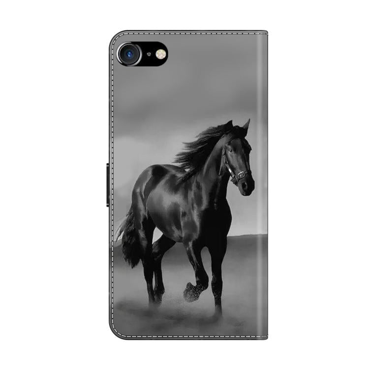 For iPhone 6 Plus/7 Plus/8 Plus Crystal-Like Painted Vegan Leather Phone Case