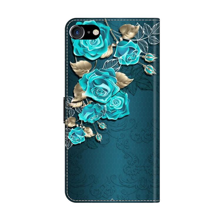For iPhone 6 Plus/7 Plus/8 Plus Crystal-Like Painted Vegan Leather Phone Case