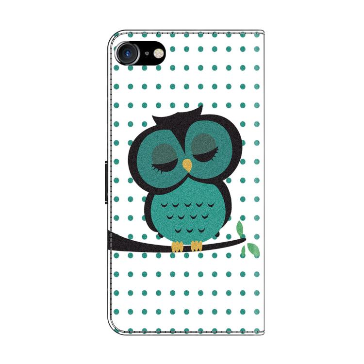 For iPhone 6 Plus/7 Plus/8 Plus Crystal-Like Painted Vegan Leather Phone Case