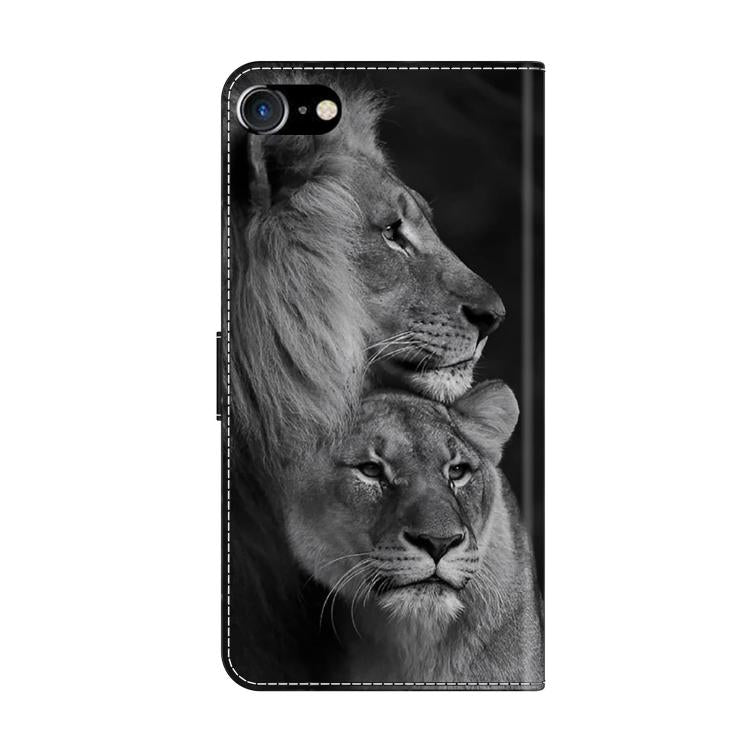 For iPhone 6 / 7 Crystal-Like Painted Vegan Leather Phone Case