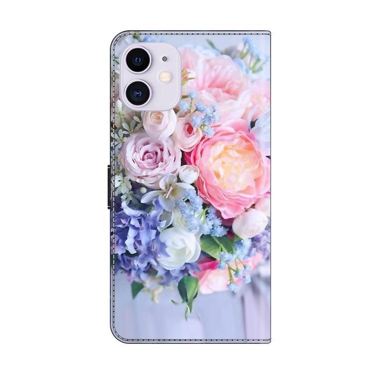 For iPhone 11 Crystal-Like Painted Vegan Leather Phone Case