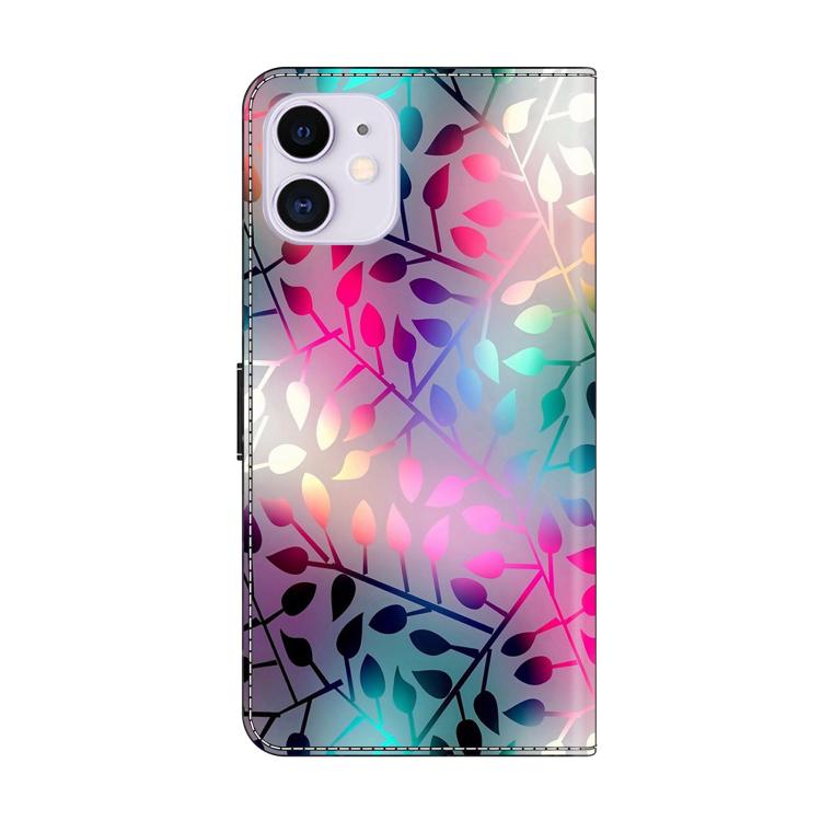 For iPhone 11 Crystal-Like Painted Vegan Leather Phone Case