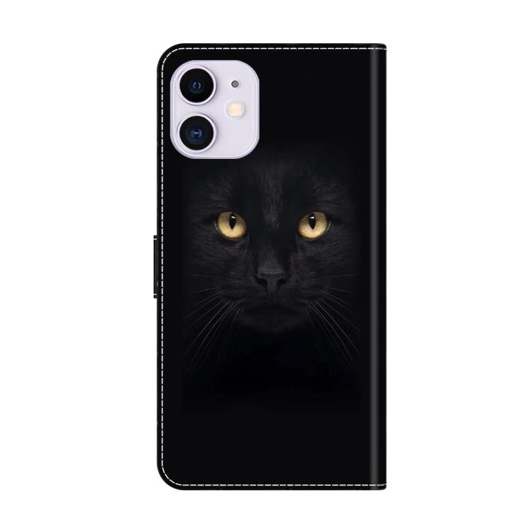 For iPhone 11 Crystal-Like Painted Vegan Leather Phone Case