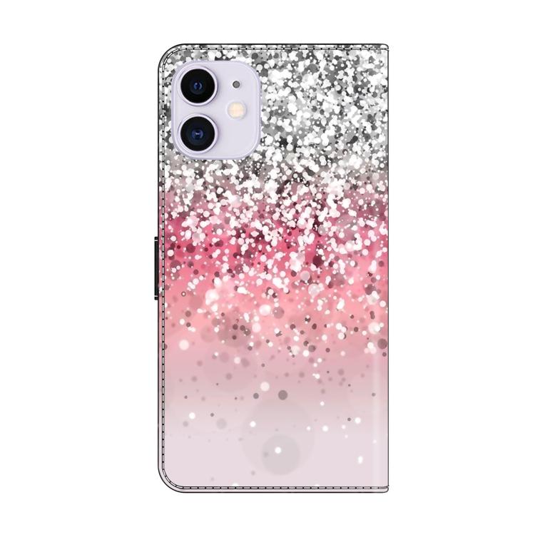 For iPhone 11 Crystal-Like Painted Vegan Leather Phone Case