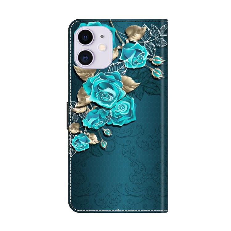 For iPhone 11 Crystal-Like Painted Vegan Leather Phone Case