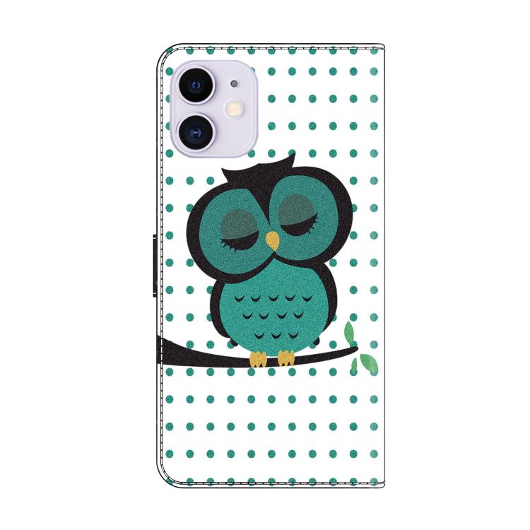 For iPhone 11 Crystal-Like Painted Vegan Leather Phone Case