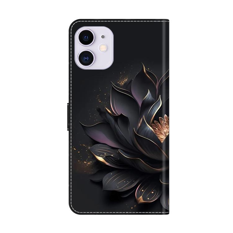 For iPhone 11 Crystal-Like Painted Vegan Leather Phone Case