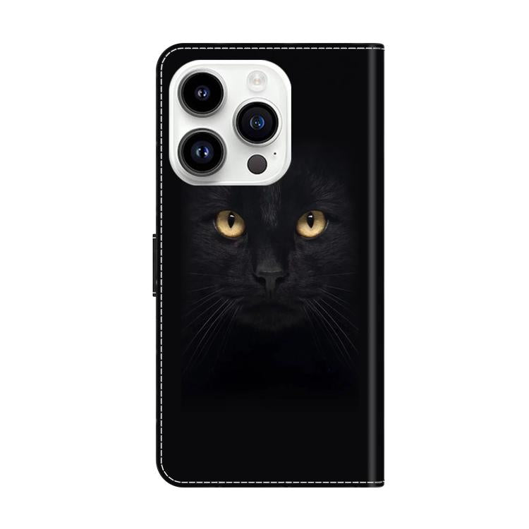For iPhone 16 Pro Max Crystal-Like Painted Vegan Leather Phone Case