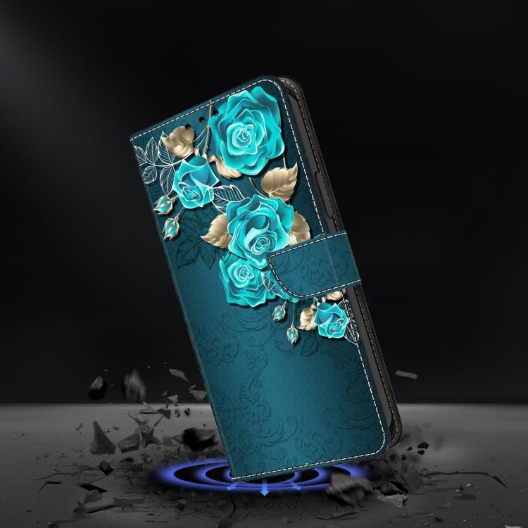 For iPhone 16 Pro Max Crystal-Like Painted Vegan Leather Phone Case