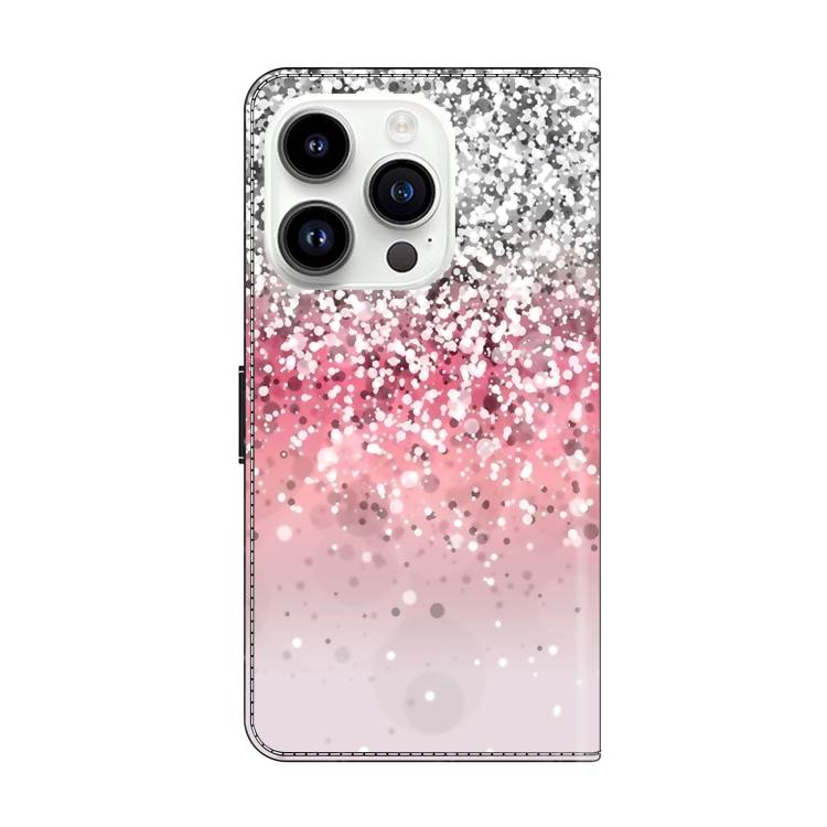 For iPhone 16 Pro Crystal-Like Painted Vegan Leather Phone Case