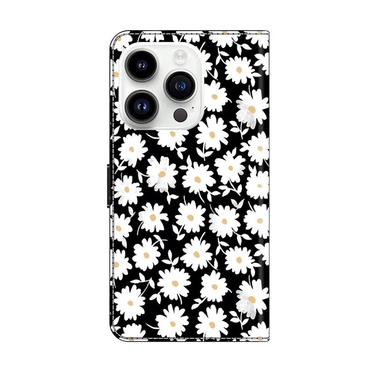 For iPhone 16 Pro Crystal-Like Painted Vegan Leather Phone Case