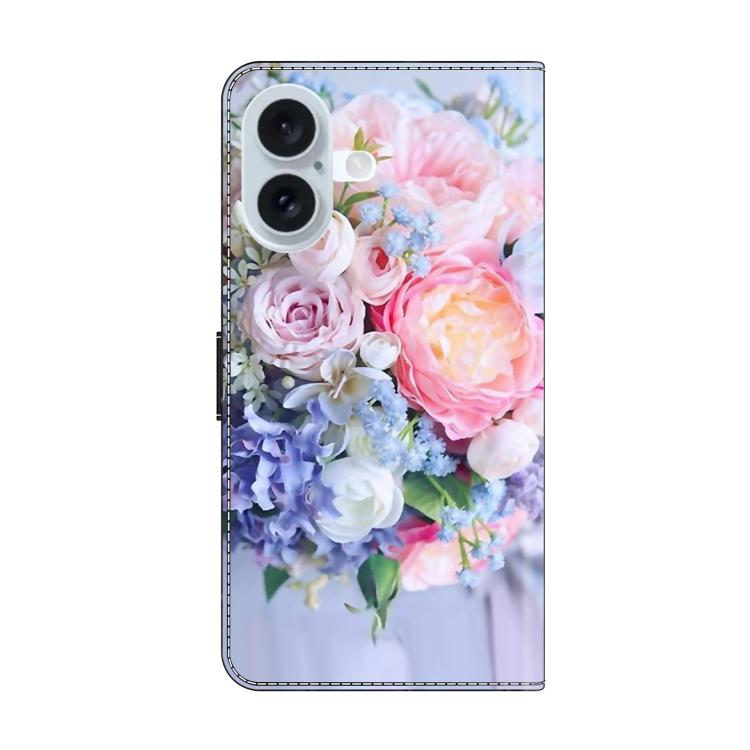For iPhone 17 Crystal-Like Painted Vegan Leather Phone Case