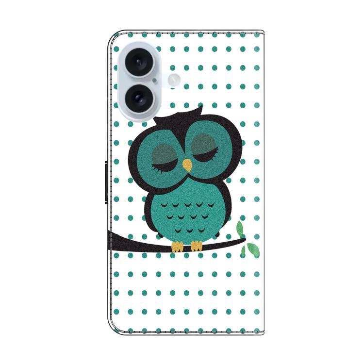For iPhone 17 Crystal-Like Painted Vegan Leather Phone Case