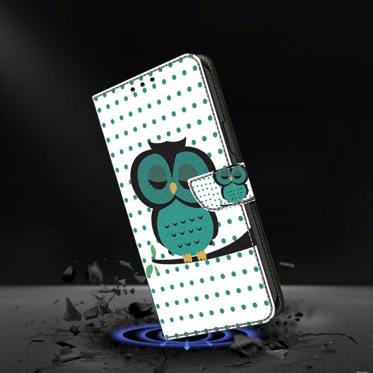 For iPhone 17 Crystal-Like Painted Vegan Leather Phone Case