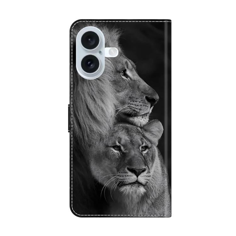 For iPhone 17 Crystal-Like Painted Vegan Leather Phone Case
