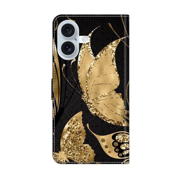 For iPhone 17 Crystal-Like Painted Vegan Leather Phone Case