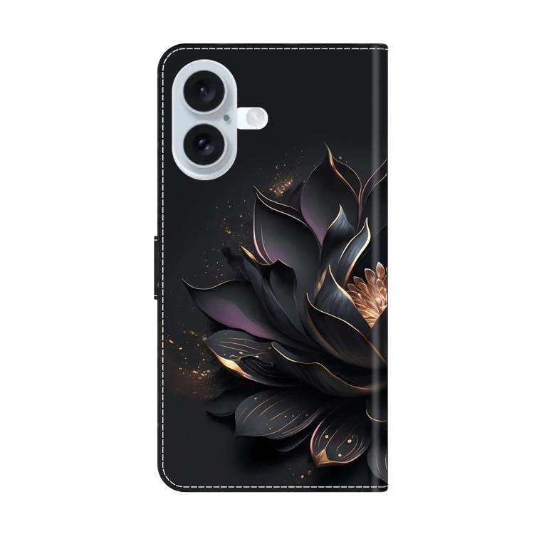 For iPhone 17 Crystal-Like Painted Vegan Leather Phone Case