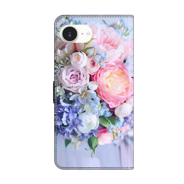 For iPhone 16e / 17e Crystal-Like Painted Vegan Leather Phone Case