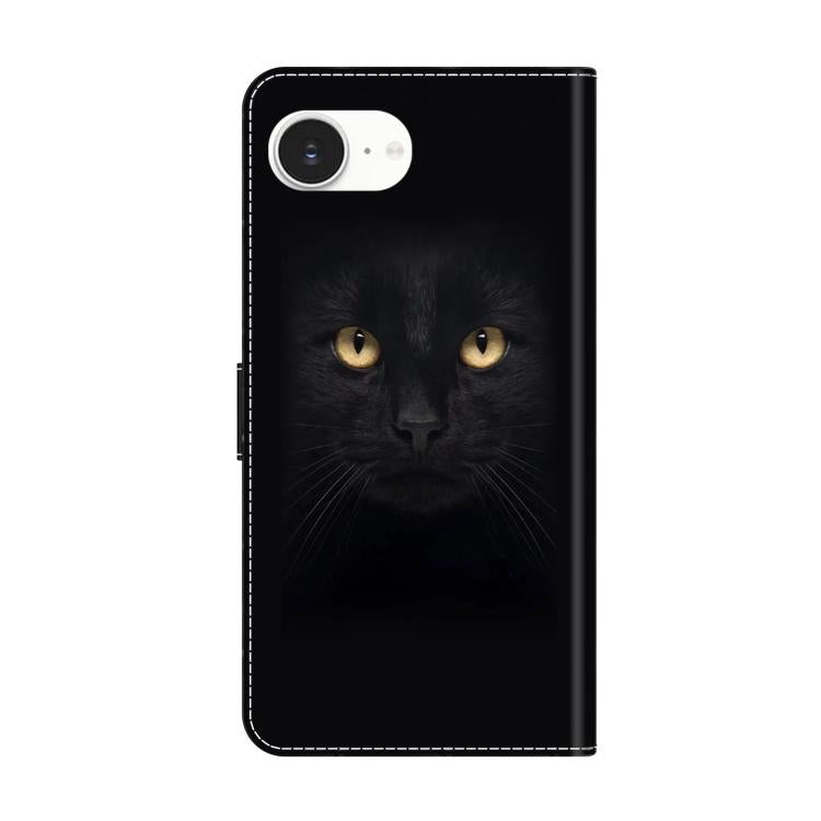 For iPhone 16e / 17e Crystal-Like Painted Vegan Leather Phone Case
