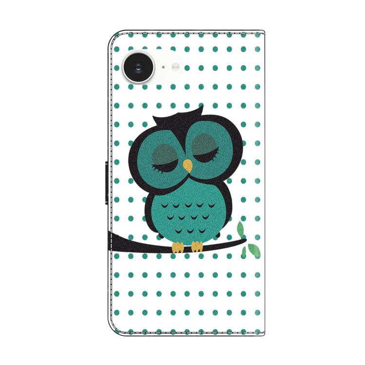 For iPhone 16e / 17e Crystal-Like Painted Vegan Leather Phone Case