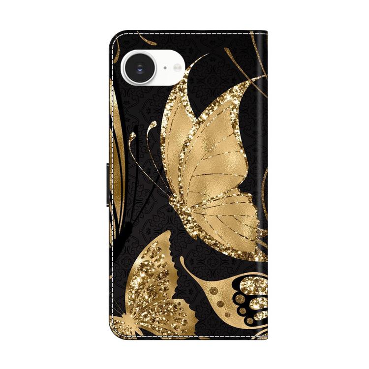 For iPhone 16e / 17e Crystal-Like Painted Vegan Leather Phone Case