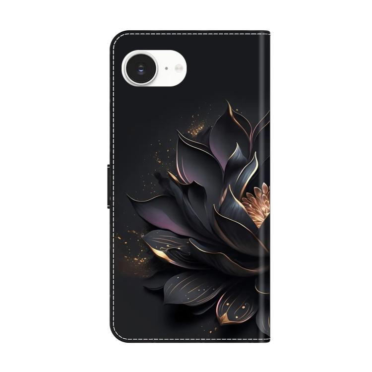 For iPhone 16e / 17e Crystal-Like Painted Vegan Leather Phone Case